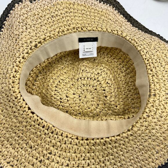 J. Crew Straw Crochet Floppy Hat C8129 main image 7
